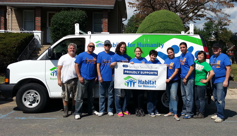 Spencer Savings Bank joins Habitat for Humanity of Bergen County for build day