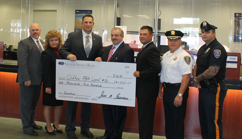 Spencer Savings Bank Presents Donation to Clifton PBA