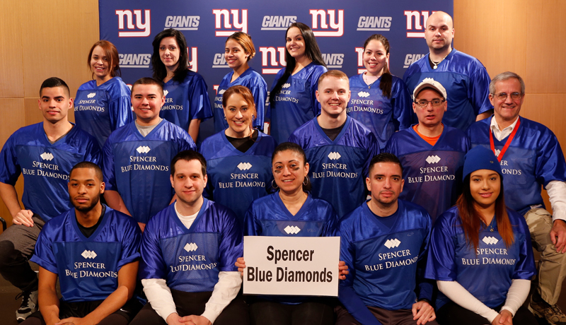 Spencer “Blue Diamonds” Make Another Great Showing at 2016 New York Giants Snow Bowl Fundraiser