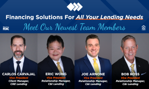 Portraits of 4 men from the Commercial and Industrial Lending Team at Spencer Savings Bank.