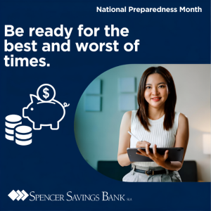 National Preparedness Month, Image of woman writing on tablet